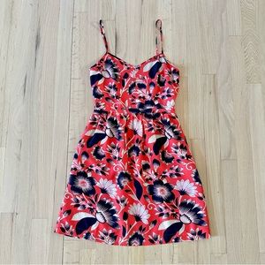 J Crew Floral Printed Seaside Cami Tank Dress, Size 00